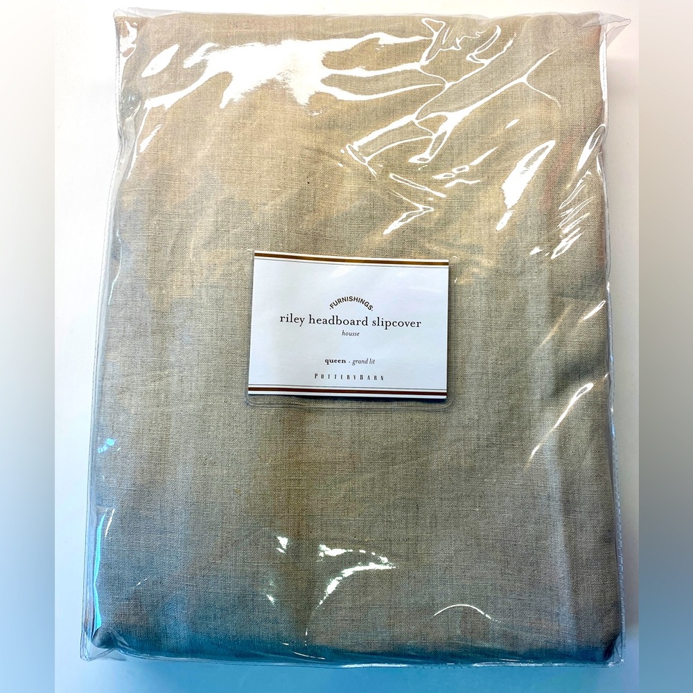 NWT Pottery Barn Riley headboard slipcover size queen